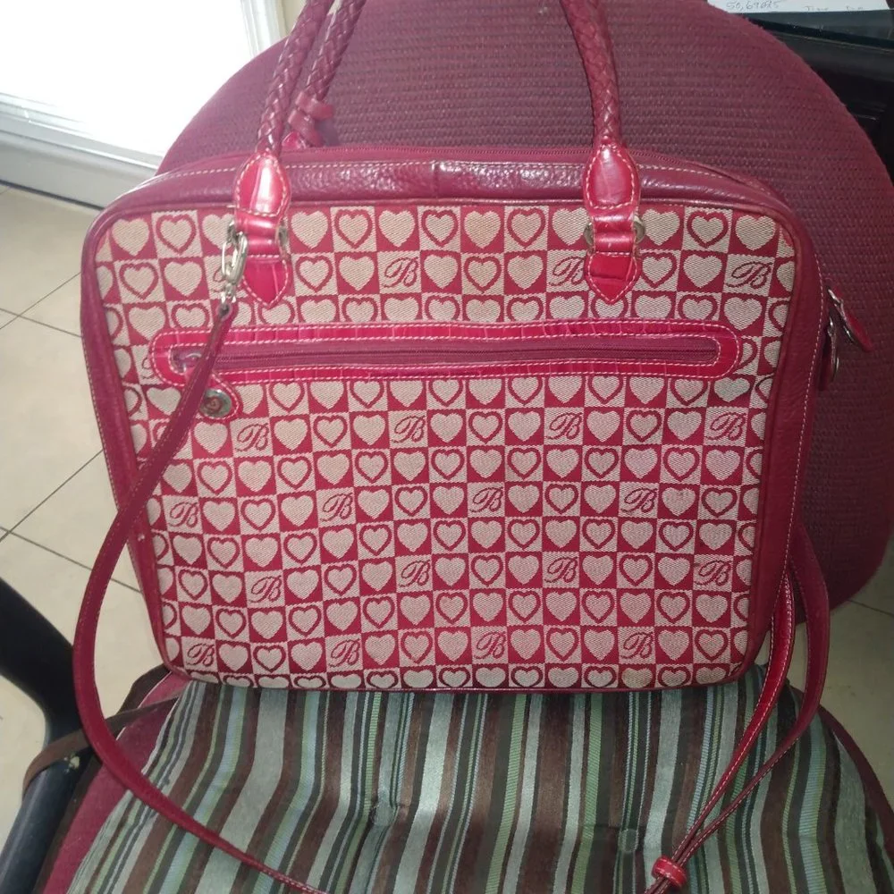 ❤️BRIGHTON Red Heart Laptop Briefcase Crossbody Business Bag with FOB Hangtag